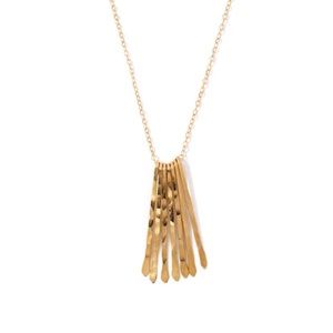 14k Gold XL Fringe Pendant